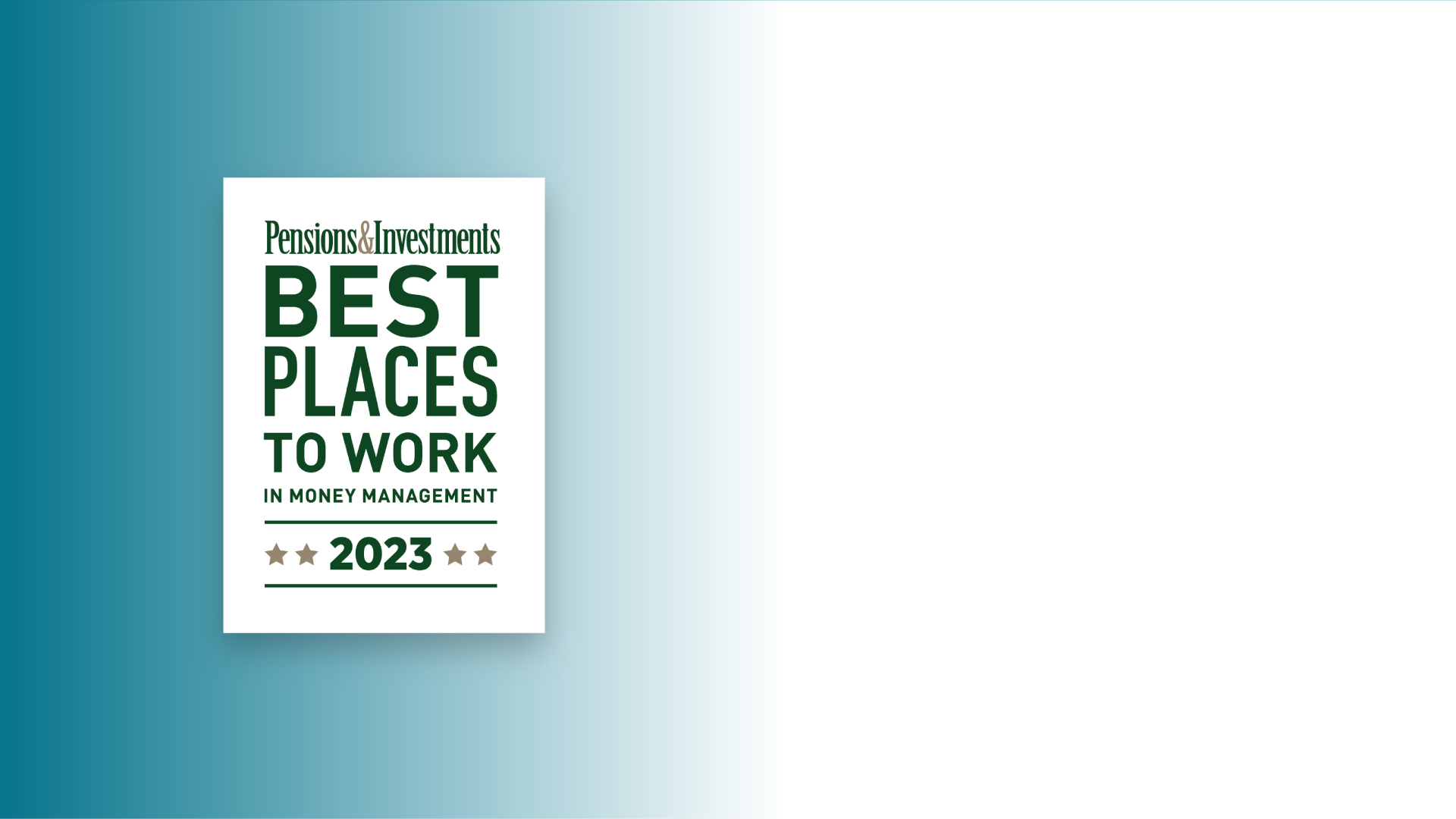 2023 Best Places to Work in Money Management by Pensions & Investments